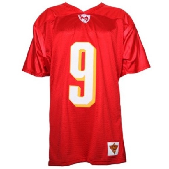 Other - Vintage Tech N9ne Chiefs Football Jersey Strange Music Red & Yellow #9 v1 Men XL